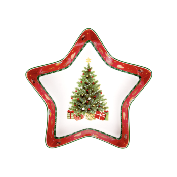 Блюдо порцелянове у вигляді зірки "Christmas delight" 18 см Lefard 985-195