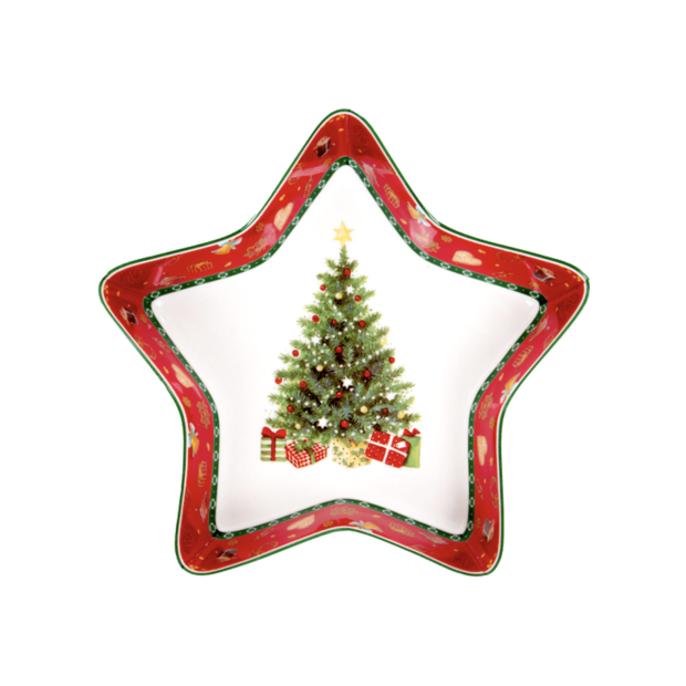 Блюдо порцелянове у формі зірки "Christmas delight" 18 см Lefard 985-195