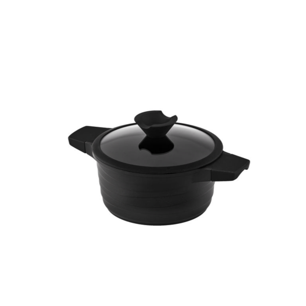 Кастрюля алюминиевая с антипригарным покрытием Lessner Black Pro New 4,7 л 55872-24