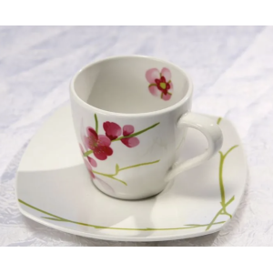 Кавовий набір фарфоровий Pink Blossom 90 мл, Luminarc, DK5673