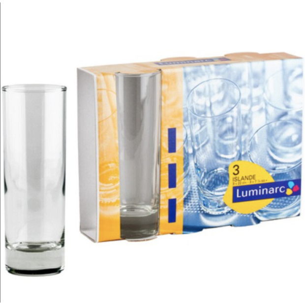 Набір високих склянок Luminarc Islande 220 мл 3 шт 8319