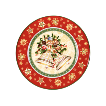 Тарілка порцелянова дзвіночки Christmas Collection 26 см, Lefard, 986-136
