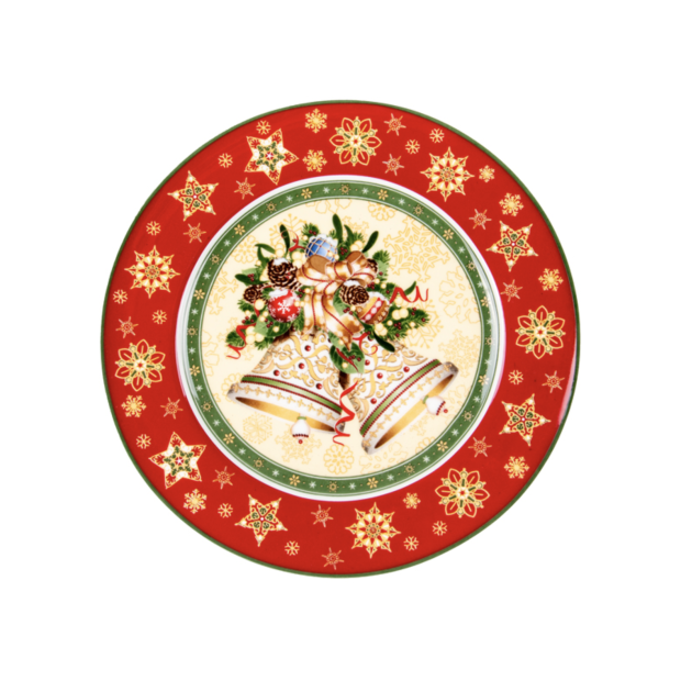 Тарілка порцелянова "Дзвіночки" з колекції Christmas Collection, 26 см, Lefard, 986-136