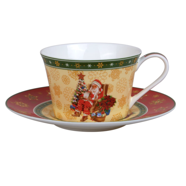 Чайный набор фарфоровый 2 предмета 180 мл "Christmas collection", Lefard, 986-053