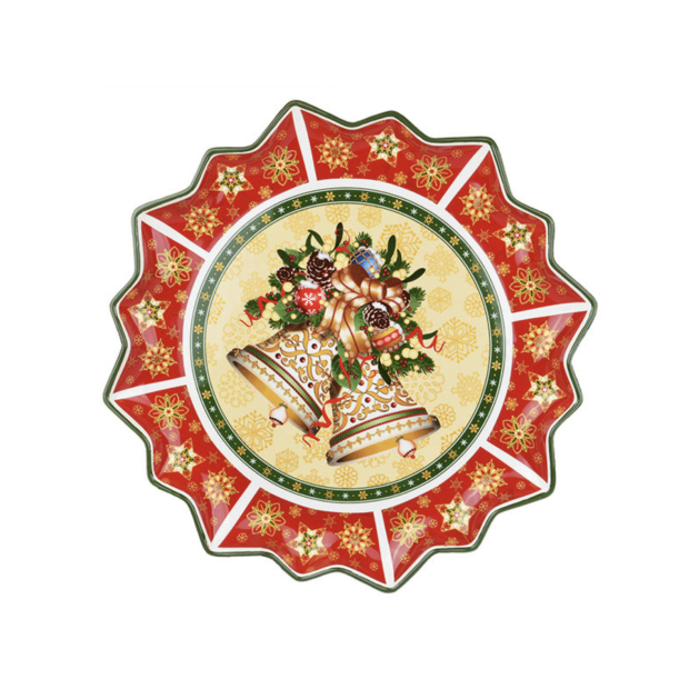 Блюдо порцелянове 38 см "Дзвіночки", Christmas collection, Lefard, 986-028