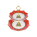Двуярусное блюдо фарфоровое Christmas Delight 21,5 см и 26,5 см 985-211