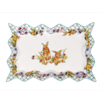Блюдо порцелянове 25 см, Funny Bunny, Lalizze, 985-173