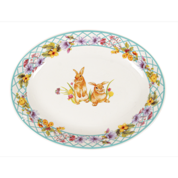 Блюдо порцелянове Funny Bunny 25х19х4,5 cm, Lefard, 985-176