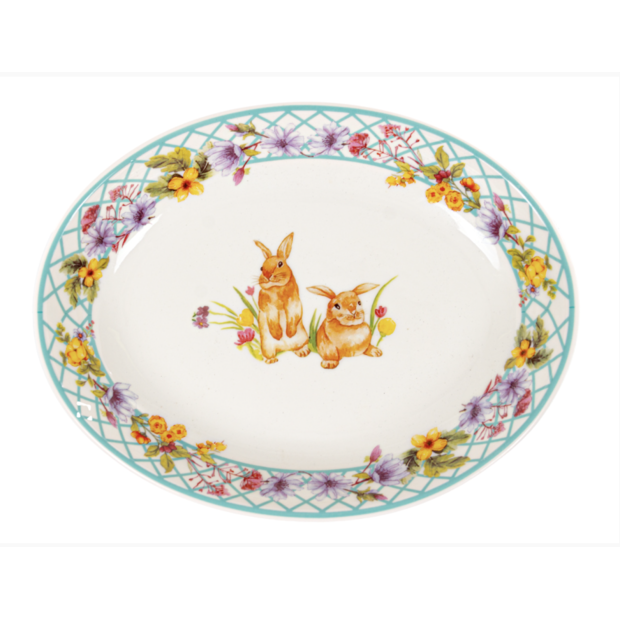 Блюдо порцелянове Funny Bunny 25х19х4,5 cm, Lefard, 985-176