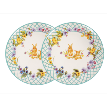 Тарелки фарфоровые для Пасхи 21 см, Funny Bunny (2 шт), Lefard, 985-180