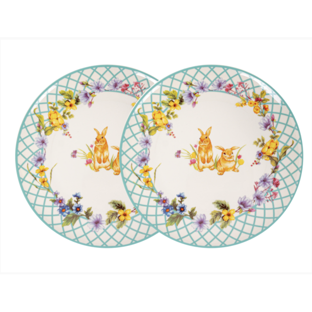 Тарелки фарфоровые для Пасхи 21 см, Funny Bunny (2 шт), Lefard, 985-180