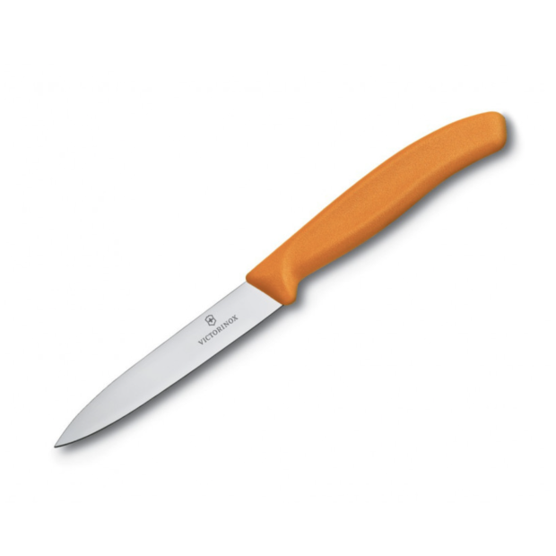 Кухонний ніж Victorinox Swiss Classic лезо 10 см із помаранчевою ручкою 67706.L119 Швейцарія