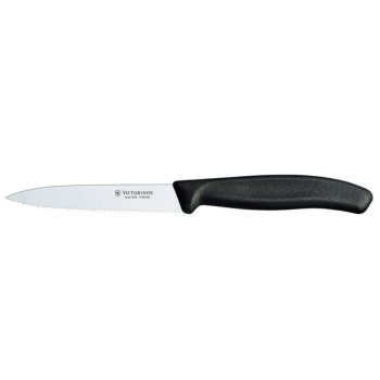 Кухонний ніж Victorinox Swiss Classic хвилясте лезо 10 см із чорною ручкою 67733 Швейцарія