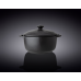 Горщик для запікання з кришкою 600 мл, Wilmax Slatestone Black, WL-661140