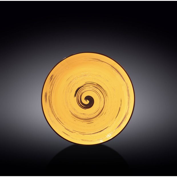 Тарілка десертна 20,5 см порцелянова, Wilmax Spiral Yellow, WL-669412