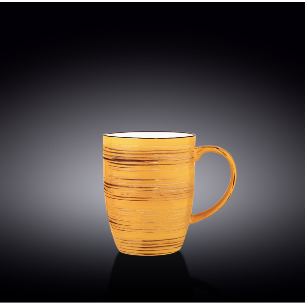 Кухоль 460 мл порцеляновий, Wilmax Spiral Yellow, WL-669437