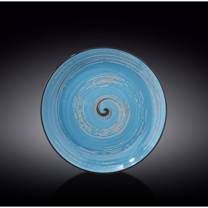 Тарілка порцелянова 25,5 см, Wilmax Spiral Blue, WL-669614