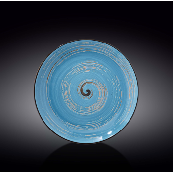 Тарілка порцелянова 25,5 см, Wilmax Spiral Blue, WL-669614