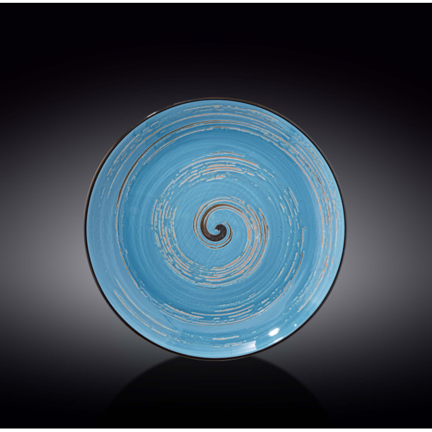 Тарілка порцелянова 25,5 см, Wilmax Spiral Blue, WL-669614
