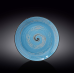 Тарілка порцелянова 25,5 см, Wilmax Spiral Blue, WL-669614
