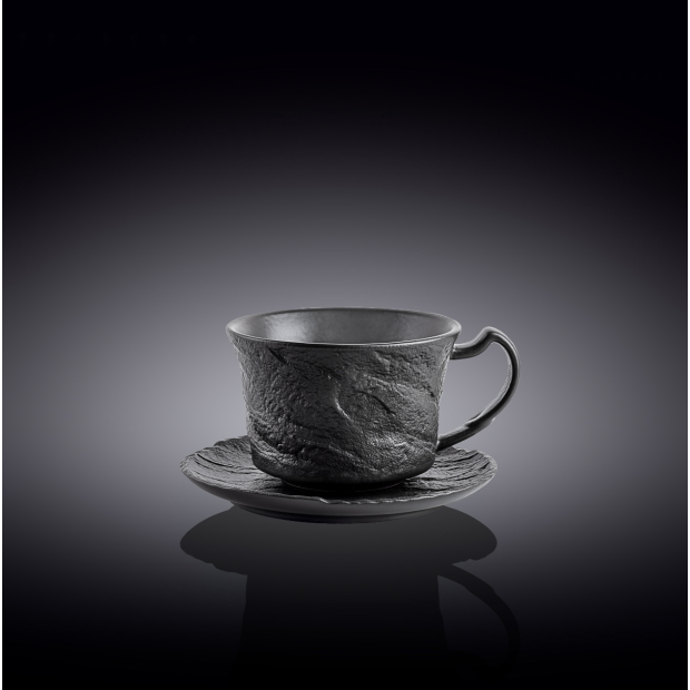 Чашка кофейная с блюдцем 110 мл (набор из 2 шт.), Slatestone, Wilmax, WL-661150